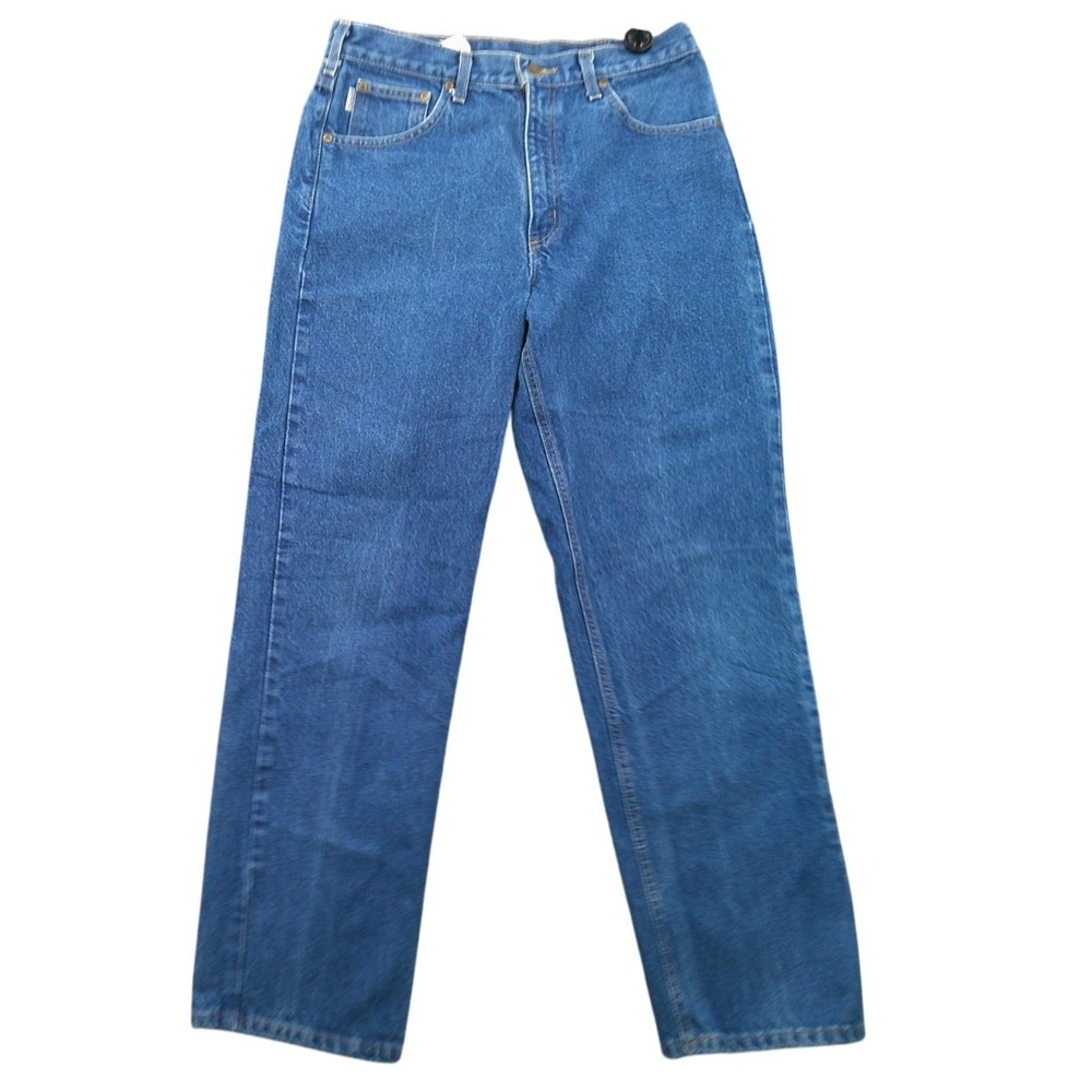 Carhartt B160DST Jeans Men 34x32 Blue Denim Straight Leg Relaxed Fit Workwear